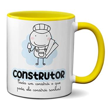 Imagem de Caneca Construtor Aquele Que Constrói Sonhos! Presente (Amarela)