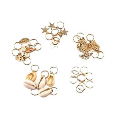 Imagem de Conjunto de 30 peças de anel de ouro para mãos e pérolas Yueton, conjunto de anéis com pingente de estrela, clipe de cabelo, acessórios de cabelo
