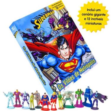 Imagem de Superman Livro Com 12 Mini Bonecos Os Vilões De Metrópolis Dc