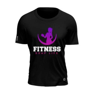 Imagem de Camiseta Mulher Woman Fitness Shap Life Purple Algodão