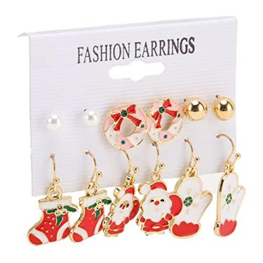 Imagem de Conjuntos de Joias de Natal, Brincos de Material de Liga para Festas
