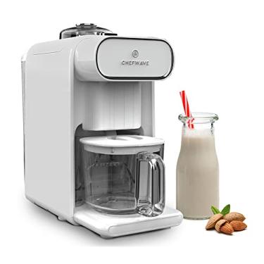 Imagem de ChefWave Máquina de leite não lácteo Milkmade – Máquina de leite 6 em 1 à base de plantas para amêndoa, aveia, soja, caju, coco e macadâmia – sem imersão, limpeza automática, início tardio, jarra de