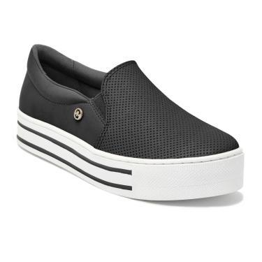 slip on via marte matelassê preto