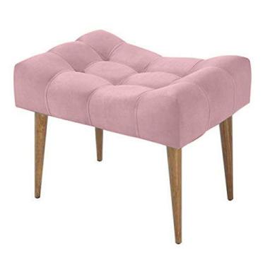 Imagem de Puff Banqueta Decorativa Para Sala E Quarto Requinte Suede Rosê - DL DECOR
