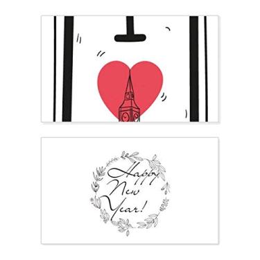 Imagem de I Love London Palavras Padrão Ano Novo Festival Cartão Bless Mensagem Presente