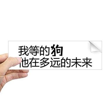 Imagem de DIYthinker Adesivo retangular com citação chinesa Where is Mr Right para janela de notebook