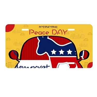 Imagem de DIYthinker Emblema America Burro Democrata, placa de carro decoração Dia da Paz