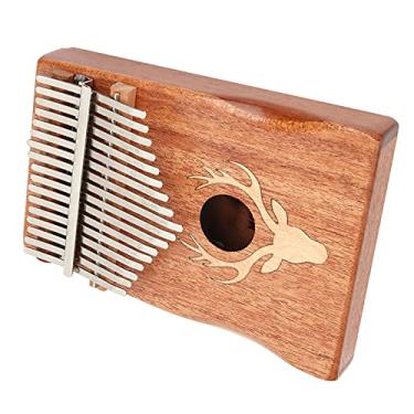 Imagem de Piano de polegar, madeira de mogno Mbira Sanza instrumento musical para aprendizagem (Dream Alk-Maple)