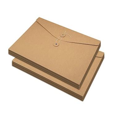 Imagem de Funnylive 10 peças; envelope de projeto de papel Kraft A4 com compartimento expansível para arquivos de retenção, suprimentos de escritório, pastas de arquivos, bolsos para projetos, Horizontal Version