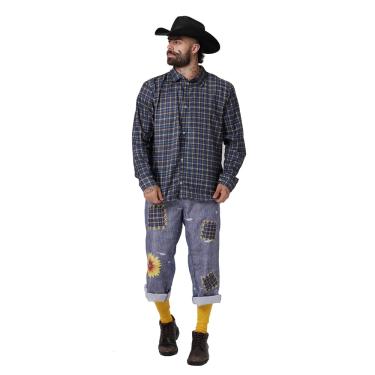 Imagem de Camisa Xadrez Azul Masculina Adulto Festa Junina Caipira