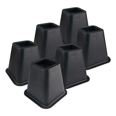 Imagem de WeiLaiKeQi Elevador de móveis de 6 polegadas, antiderrapante, empilhável em, 6'' anti, sofá, cadeira, elevadores de, elevadores de cadeira, 6 peças