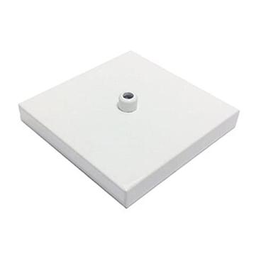 Imagem de Canopla Lustre Pendente Quad 12x12x2 cm, Vivare Iluminação, Canopla Quadrada1005 BR, Branco, Pequena