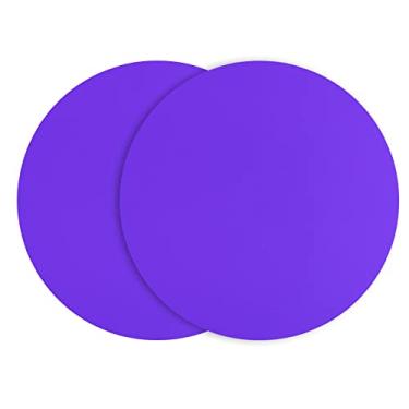 Imagem de Tapete de microondas de silicone 30,5 cm, tapete de cozimento seguro para cozinha, tapete de forno resistente ao calor multiuso sem BPA, tapete de tripé, jogo americano pacote com 2 (roxo)