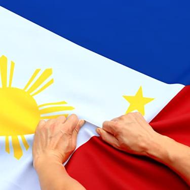 Imagem de Anley Rip-Proof Technology Bandeira das Filipinas de dupla face com 3 camadas 3x5 pés –cabeçalho de lona e resistente a rugas – As bandeiras nacionais filipinas filipinas mais fortes e duradouras