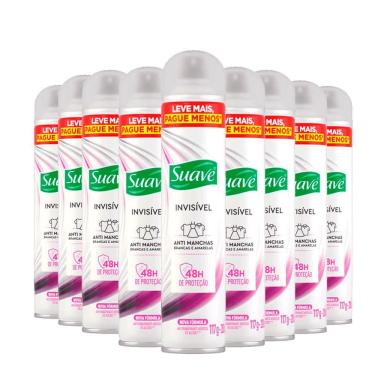 Imagem de Kit Desodorante Antitranspirante Suave Invisible Feminino 200ml - 9 Unidades