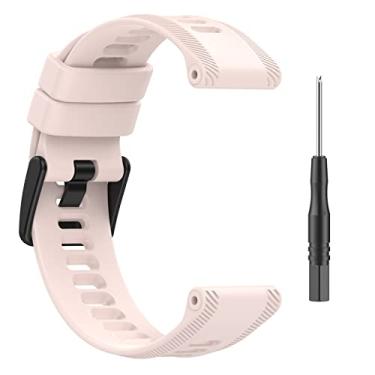 Imagem de Pulseira de silicone de substituição para relógio de 22,4 mm para Garmin Forerunner 955 Descent G1 pulseiras acessórios