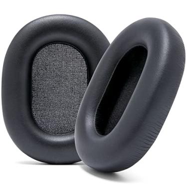 Imagem de WC Wicked Cushions Earpads Earsos Extra para Sony XM5 - Almofadas de couro PU macio, ruído luxuoso isolando espuma de memória, espessura adicional | Preto