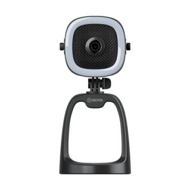 Imagem de WebCam Usb com Microfone, Câmera 1080p e Anel Luz Led Integrados Preto Solução Tudo em Um para Gravações e Transmissões Ao Vivo Compatível com Diversos Dispositivos MPOWER