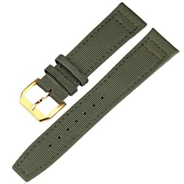 Imagem de DAVNO Pulseira de relógio para relógios IWC PILOT PORTUGIESER masculino fecho de seguro pulseira acessórios de relógio de couro nylon pulseira corrente