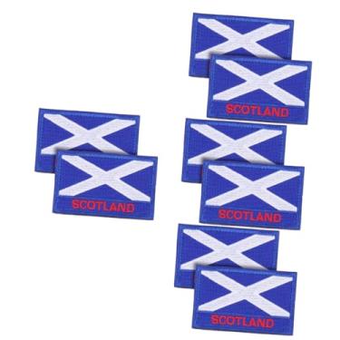 Imagem de Operitacx 8 Peças remendo escocês ferro em bordado decoração de porta Patches de roupa escocesa Patches de vestuário escocês adesivos material para conserto de roupas remendos