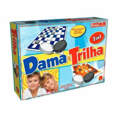Imagem de Jogo Dama E Trilha - 2 Em 1 - Algazarra