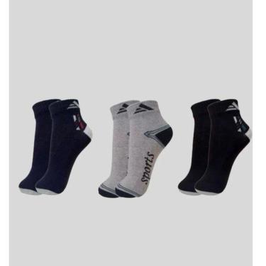 Imagem de 12 Pares de Meias Cano Curto - Masculina
