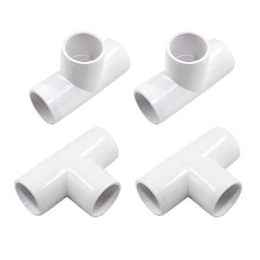 Imagem de Litoexpe Conector de cotovelo de tubo de grau de mobiliário de 3/10.2 cm, encaixe de PVC, conector de tubo para prateleira de PVC DIY, estrutura de armazenamento, 4 peças