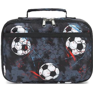 Imagem de CAMTOP Lancheira de futebol infantil para meninos e meninas, lancheira com isolamento térmico, reutilizável para viagens escolares