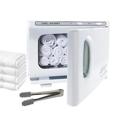 Imagem de JXSDLIY Aquecedor de toalha quente para salão de beleza banheiro armário de toalha quente 2 em 1 pessoal 8L pequena capacidade aquecedor de coruja spa, aquecimento rápido toalha aquecedor toalha