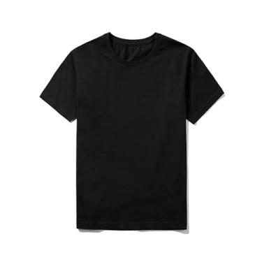 Imagem de NJNJGO Camiseta masculina leve gola redonda básica casual verão manga curta camiseta esportiva, Cor 17, M