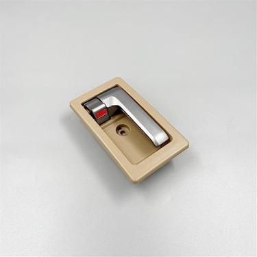 Imagem de Maçaneta interna da porta dianteira, lado esquerdo e direito, compatível com a marca chinesa Van Dongfeng DFM DFSK C37 Alça cinza prateada com acabamento amarelo(Left)