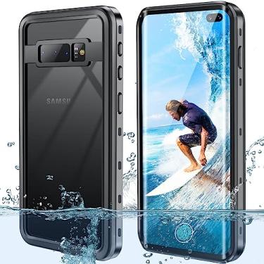 Imagem de EFFUN Capa à prova d'água para Samsung Galaxy S10 Plus, capa protetora de tela integrada totalmente selada IP68 para Galaxy S10 Plus, capa impermeável de 6,4 polegadas para Galaxy S10 Plus, preta