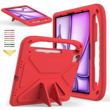 Imagem de UUcovers Capa infantil para iPad Pro de 12,9 polegadas 6ª/5ª/4ª/3ª geração (2022/2021/2020/2018) com suporte/alça/caneta Stylus Pencil Holder Soft EVA Heavy Duty à prova de choque dobrável com