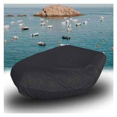 Imagem de Capa inflável para barco, capa impermeável UV de tamanho grande, deriva, equipamento de proteção de barco grande, capa de barco impermeável para barcos de borracha (cor: preto, tamanho: 380 x 94 x 46