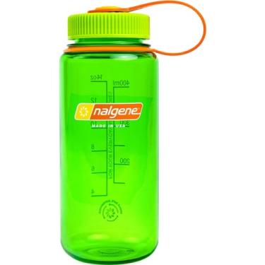 Imagem de Nalgene Garrafa de água Sustain Tritan livre de BPA feita com material derivado de 50% de resíduos de plástico, 473 ml, boca larga, suporte de bola de melão