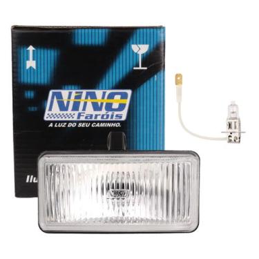 Imagem de Farol Milha Retangular Sc 112 113 Lente Vidro + Lâmpada 24v - NINO