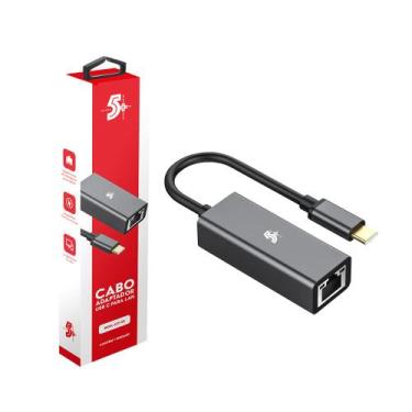 Imagem de Adaptador Usb Tipo C 3.1 Para Rede Rj45 Gigabit +nf Original - 5+, 018