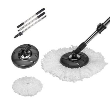 Imagem de Cabo Mop + Base + Refil Giratório Esfregão Microfibra Perfect Pró Move