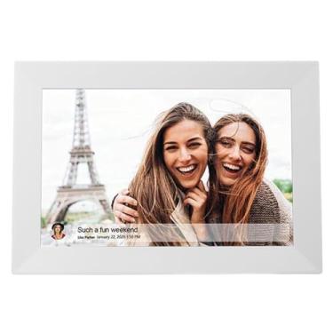 Imagem de Porta-retratos Digital Com Tela Sensível Ao Toque HD de 10,1 Polegadas Branca para Compartilhamento Remoto (Akozon7ewbumdr62-13)