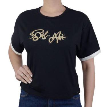 Imagem de Camiseta Feminina Olho Fatal MC Preta - 60162, G, Preto