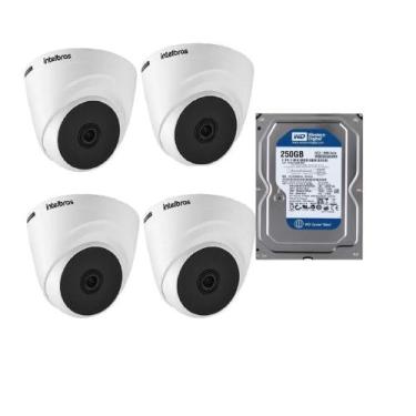 Imagem de Kit com 4 Unidades de Câmeras Dome Intelbras Vhl 1120 D Hd 720p C/Hd 2