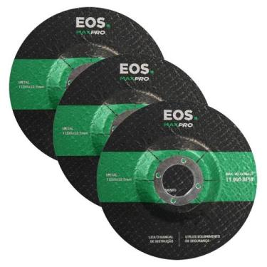 Imagem de Kit com 03 Discos de Desbaste para Esmerilhadeira 115mm EOS 115x6x22mm
