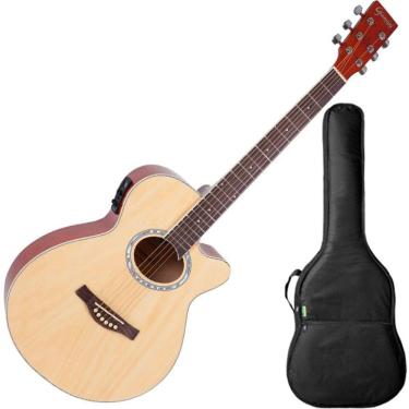 Imagem de Violão Giannini GSF-1R CEQ Aço cor Natural com afinador