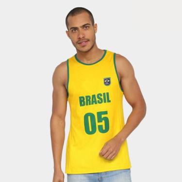 Imagem de Regata Seleção Brasil Unissex - Gonew, Amarelo, EP
