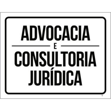 Imagem de Kit 5 Placas Sinalização - Advocacia E Consultoria Jurídica - Sinalizo