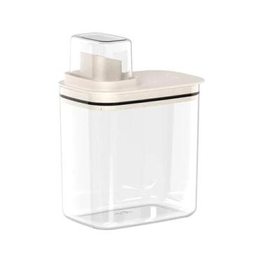 Imagem de Dispenser Multiuso 1,5L Sabão em Pó Limpeza Dosador Flow - Ou, Bege