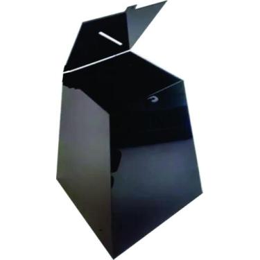Imagem de Urna Em Acrílico Preto 15x25x30cm - Rick Acrilicos