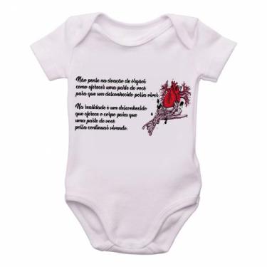Imagem de body nenê criança roupa bebê Doação de Órgãos  - Empório Dutra, P   ( 