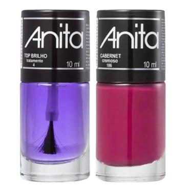Imagem de Esmalte Cabernet + Top Brilho 10ml Anita