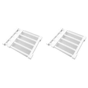 Imagem de Haste de Prateleira de Tensão para Armário, 2 Peças, Rack de Armazenamento de Metal Expansível, Divisória para Armário, Rack de Armazenamento para